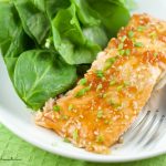 Apricot Glazed Salmon - Just 4 ingredients is all it takes to make this elegant and easy quick weeknight dinner. The Baked Salmon is juice, sweet and tasty.